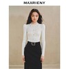 MAXRIENY宫廷复古感套头针织毛衫2024秋冬新款修身显瘦上衣女(货号:MS85SW510) 商品缩略图1