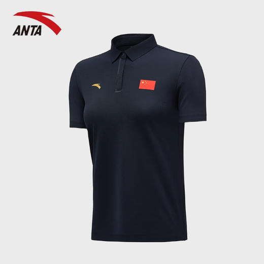 安踏国服短袖t恤男夏季速干商务休闲运动POLO衫中国家队T半袖体恤452520103 商品图0