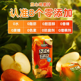 佰恩氏（BAIENSHI）胡萝卜苹果汁100%NFC纯果汁果蔬菜汁0脂无添加饮料200ml*10瓶 /水饮冲调 /饮料 /果蔬汁/饮料