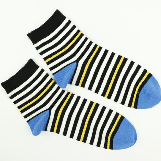 【48元12双】男士条纹中筒袜春秋棉袜/随机款 商品图6
