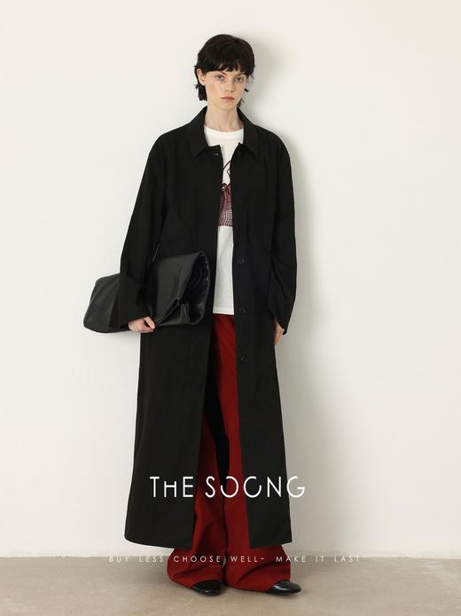 THESOONG"极简再塑"100%纯棉重酵洗双重加软线条感风衣外套HLFY6899 商品图3