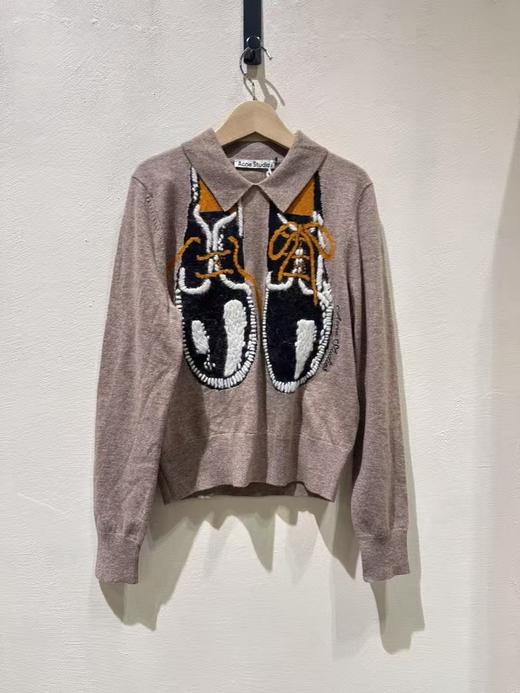 女款polo领长袖针织衫毛衣001 商品图0