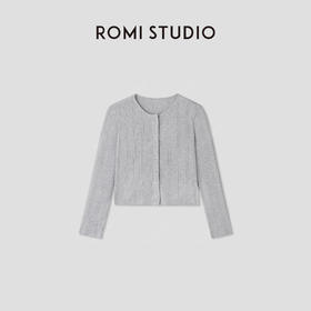 ROMI STUDIO可爱居家系列  舒适全棉多色坑条针织开衫RWCSST2012