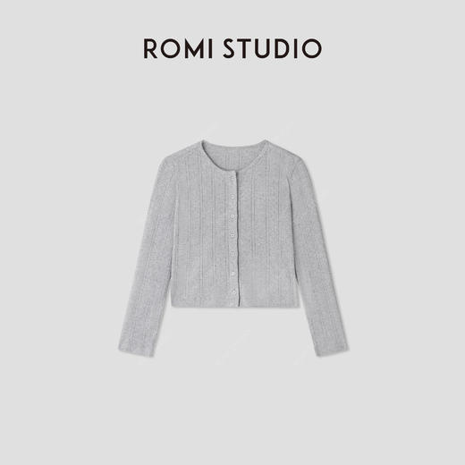 ROMI STUDIO可爱居家系列  舒适全棉多色坑条针织开衫RWCSST2012 商品图4