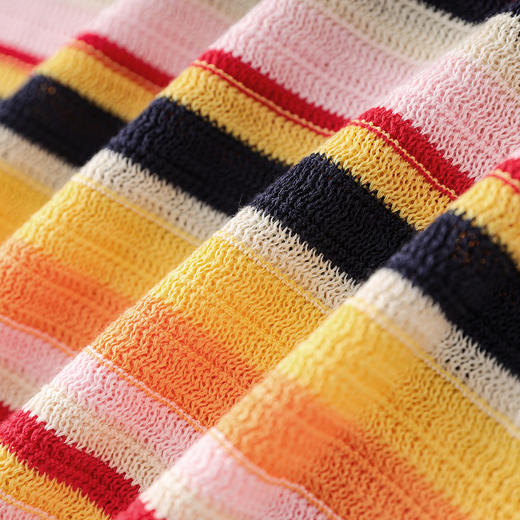 「高货wl」全新升级【铂金会员201/天猫269/差价68】(51140)洛诗琳立体镂空织花上衣2025夏季新款定染纱线针织短袖女 商品图2