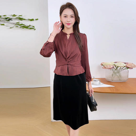 QYM 58A9502-Y时尚连衣裙拼结假两件连衣裙 商品图0