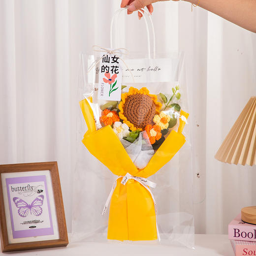 【教师节礼物❗针织花向日葵】手工针织花，色彩鲜艳，可长期当摆件，永不凋零的爱，向日葵毛线花束成品送女老师实用小礼品QQ 商品图3