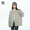 P&X设计师女装2025秋季美式牛仔短款外套夹克日系825313168 浅灰 商品缩略图0
