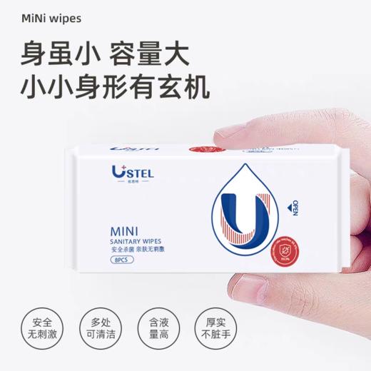 湿纸手帕湿巾随身装儿每包8小包 商品图4