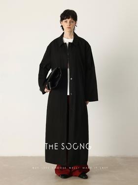 THESOONG"极简再塑"100%纯棉重酵洗双重加软线条感风衣外套HLFY6899