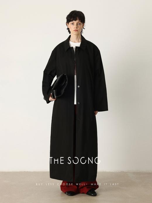 THESOONG"极简再塑"100%纯棉重酵洗双重加软线条感风衣外套HLFY6899 商品图0