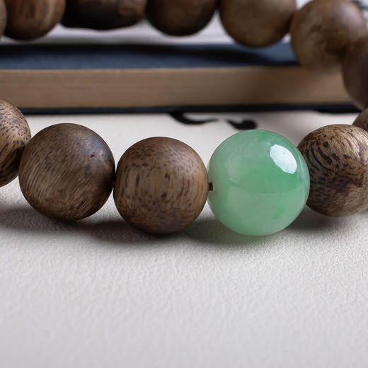 xy0542沉香+南红非洲翠手串 商品图5