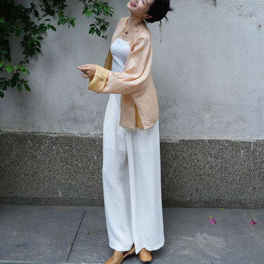 OPH W583-A新中式国风桑蚕丝提花外套高级感真丝上衣双面穿 商品图2