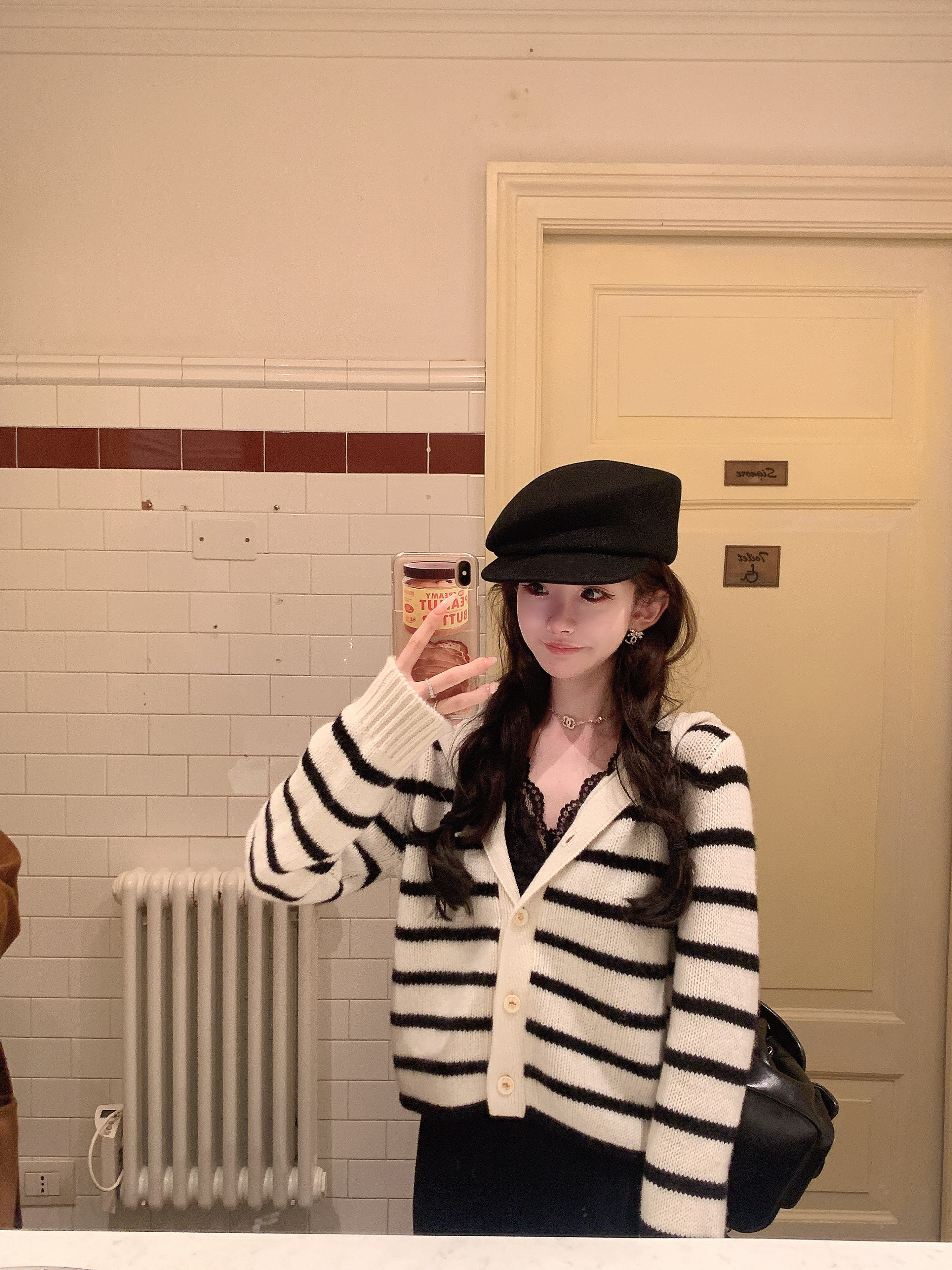 金蘑菇菇 我的秋冬常态 不费力套装 / 条纹毛衣连帽+开衫两版