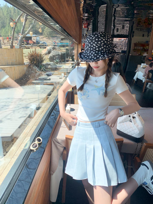 【129元任选2件】现货！蓝色百褶半身裙 商品图6