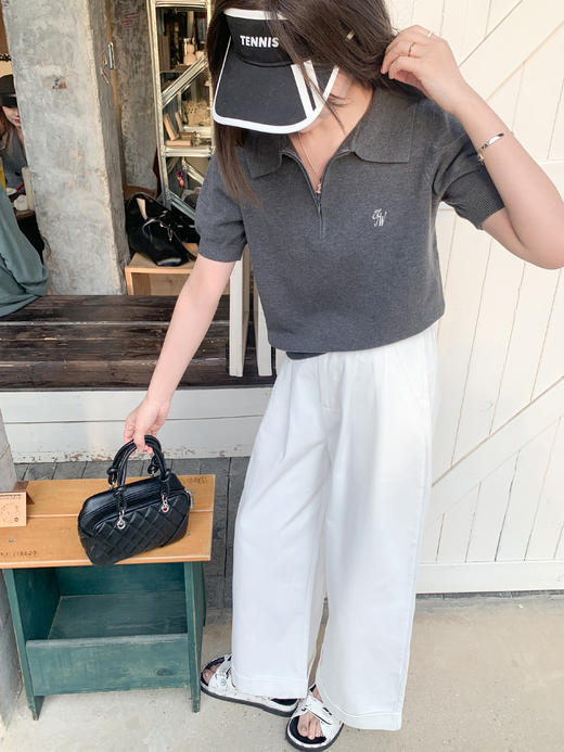 <曾小咸推荐>（款式较久，面料容易撕破，下架不上！！）3.25现货秒杀！微信超特价！3色翻边高腰显瘦休闲裤 日常169.99 立减80 秒杀89.99！ 商品图11