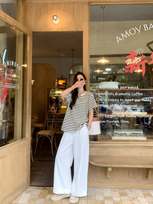 <曾小咸推荐>（款式较久，面料容易撕破，下架不上！！）3.25现货秒杀！微信超特价！3色翻边高腰显瘦休闲裤 日常169.99 立减80 秒杀89.99！ 商品图7