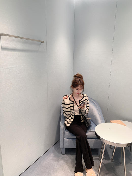 金蘑菇菇 我的秋冬常态 不费力套装 / 条纹毛衣连帽+开衫两版 商品图6