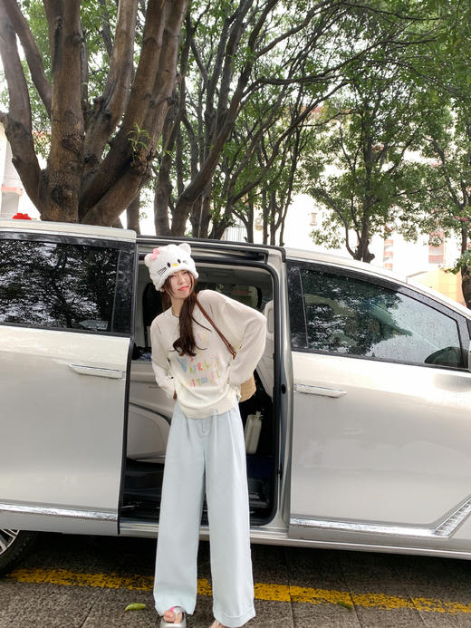 <曾小咸推荐>（款式较久，面料容易撕破，下架不上！！）3.25现货秒杀！微信超特价！3色翻边高腰显瘦休闲裤 日常169.99 立减80 秒杀89.99！ 商品图5