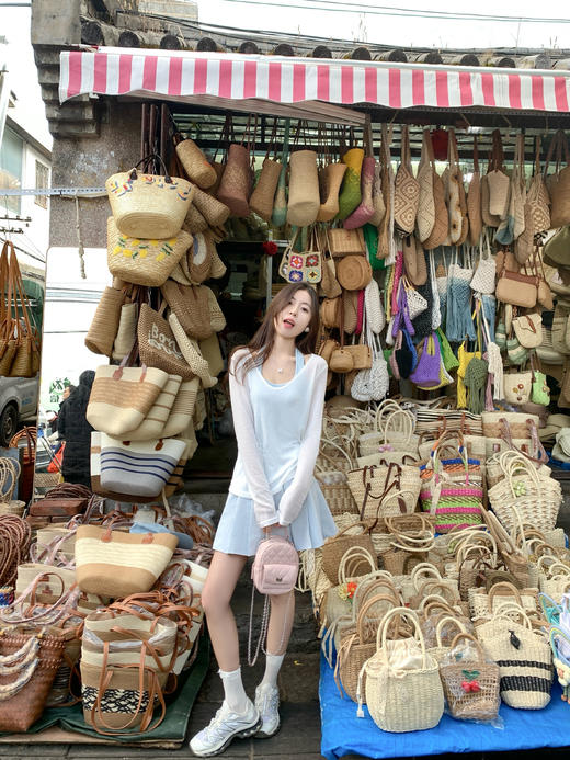 【129元任选2件】现货！蓝色百褶半身裙 商品图11