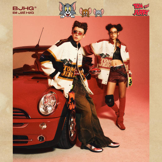 【猫和老鼠联名】BJHG不计后果PU皮衣夹克外套男款秋季机车棒球服 商品图3