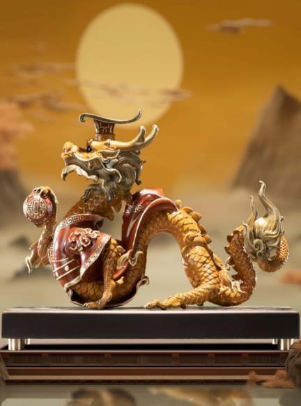 朱炳仁铜龙御天下之龙运亨通 商品图0