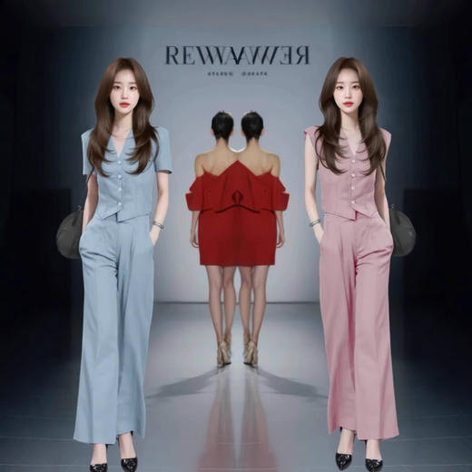 2025超火巨好看的夏装外贸穿搭一整套时髦洋气短袖阔腿裤两件套 商品图1