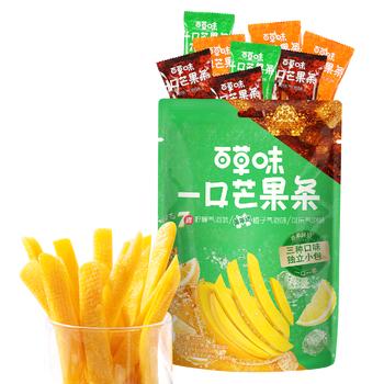 百草味一口芒果条408g 独立包装美年达7喜可乐味芒果干蜜饯休闲零食混发 /休闲食品 /蜜饯果干 /芒果干 商品图0