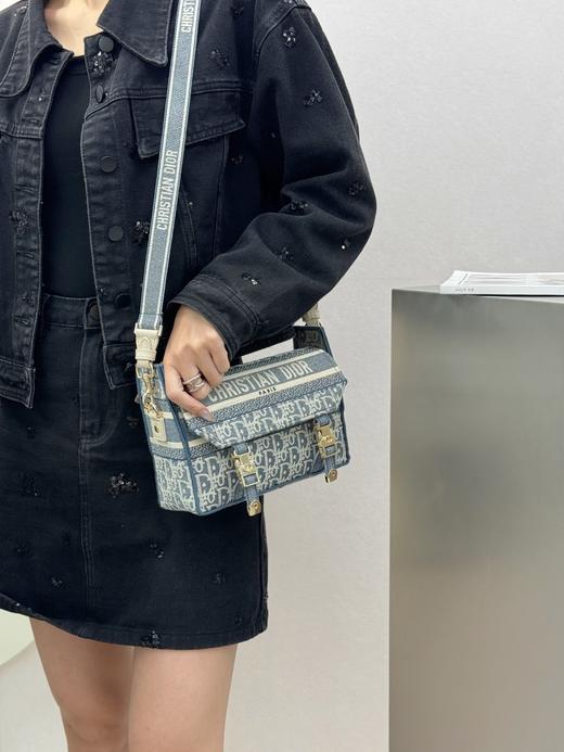 迪奥 camp邮差包小号 酒椰草oblique印花刺绣（LZ） 商品图2