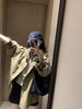 春秋立领韩版设计利落高级格纹撞袖风衣 商品缩略图2