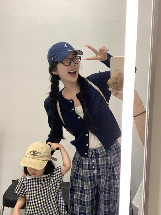 Read Nameless/藏青色翻腰格子裤  2025/8/18 商品图11