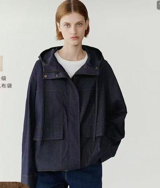 小禾同款薄款连帽夹克牛仔外套 商品图1