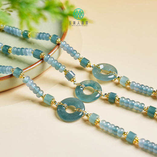 翡翠单圈-危料甜甜圈算盘珠手链约5mm 商品图0