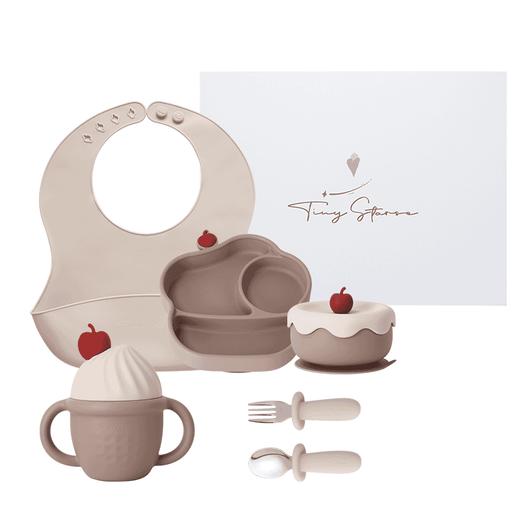 tinystarse礼盒5件宝宝婴幼儿冰淇淋儿童硅胶辅食碗叉勺餐具ZJ 商品图6