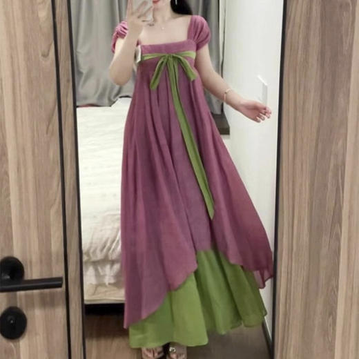 裁缝学苑AS553新中式系带方领连衣裙纸样女装裙子国风改良汉服 商品图2