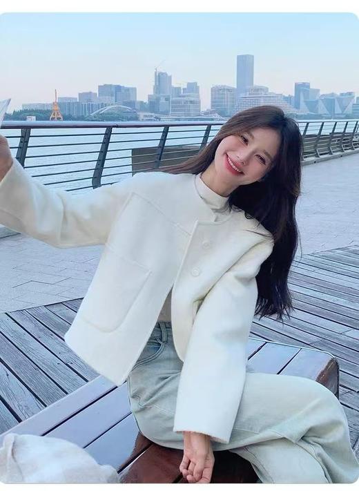 【高端系列】手工定制2253款69.2%绵羊毛短款双面尼外套-喜出 商品图10