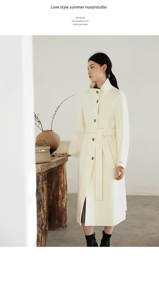 【高端系列】（微脏，介意勿入）手工定制8619款100%澳洲超细羊毛气长款双面尼大衣-喜出 商品图8