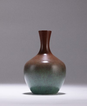 朱炳仁铜平安喜顺 彩铜瓶系列之一