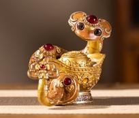 朱炳仁铜金蛇纳财 商品图1