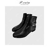 04-5潘依绣丁丁宠粉【潮流骑士】粒面牛皮时尚单扣短靴低跟骑士靴N2516 商品缩略图1