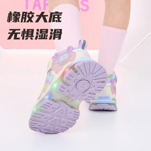 泰兰尼斯儿童闪灯运动鞋秋季新款女童闪灯鞋舒适透气低帮儿童鞋子 T01X5C6443 商品图4