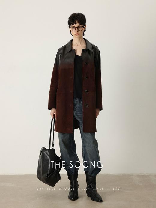 THESOONG‘冲沙裤’重工酵洗9.8安手工猫须中腰拉链牛仔裤HBNZ6500 商品图8