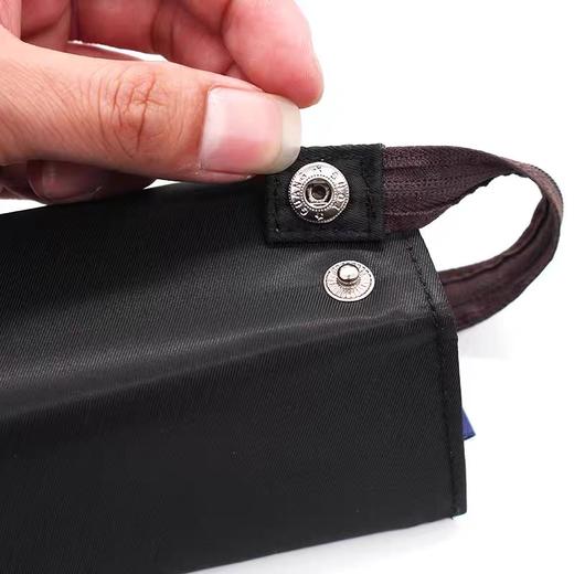 日本kokuyo国誉笔袋 对开式文具盒大容量方形学生铅笔盒文具收纳袋 黑色1个 商品图4