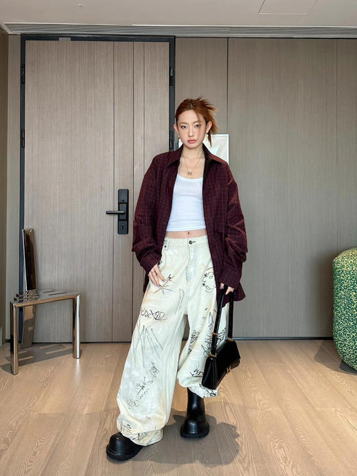 原单格纹长袖衬 商品图3