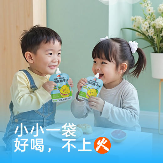 福事多 金银花柚子汁/山楂汁100ml*12袋 无香精色素防腐剂，下火植物饮料，草本+鲜果神仙CP，0脂轻负担畅饮无压力，多重营养润到心坎 商品图2