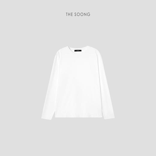THESOONG/巴黎T 高端定制高密全棉亲肤白色长袖打底衫上衣女HBTX7592 商品图6