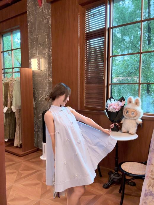 PIANAI冷小姐#蓝色羽毛连衣裙 商品图3