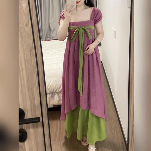 裁缝学苑AS553新中式系带方领连衣裙纸样女装裙子国风改良汉服 商品图1