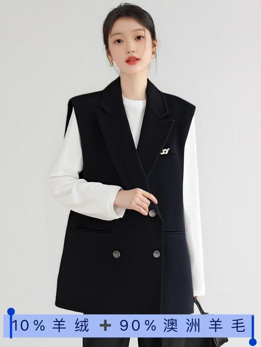 【高端系列】手工定制1090马甲10%羊绒➕90%澳毛西装双面尼马甲-喜出 商品图2