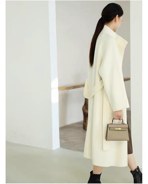 【高端系列】（微脏，介意勿入）手工定制8619款100%澳洲超细羊毛气长款双面尼大衣-喜出 商品图9